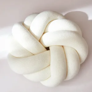 Coussin En Nœud Coton Blanc