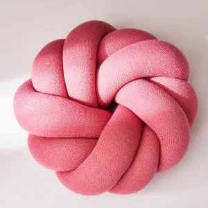 Coussin En Nœud Coton Rose