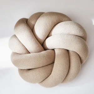 Coussin En Nœud Coton Beige