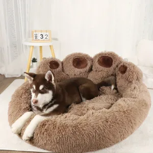Coussin Douillet En Peluche Pour Chats Et Chiens Marron