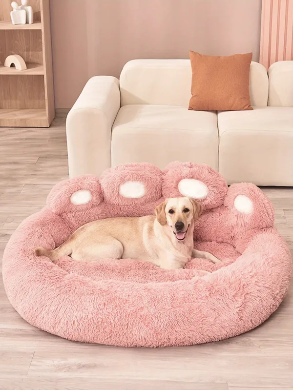Coussin Douillet En Peluche Pour Chats Et Chiens Rose
