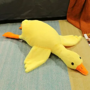 Coussin Oie En Peluche Jaune