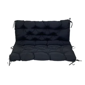 Coussin Imperméable Banc Jardin Noir