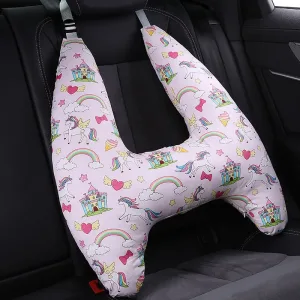 Coussin De Voyage Enfant En U Rose Émotif Licorne
