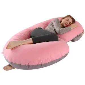 Grand Coussin De Grossesse C Multifonctions Rose Gris