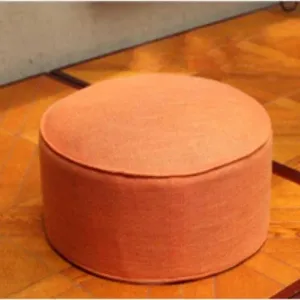 Coussin De Méditation En Lin Rond Orange