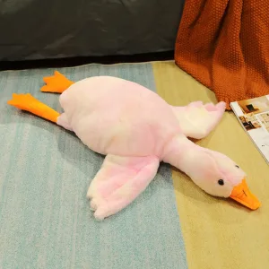 Coussin Oie En Peluche Rose
