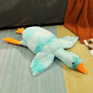 Coussin Oie En Peluche Turquois