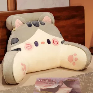 Coussin De Lecture Chat À Clochettes Grises