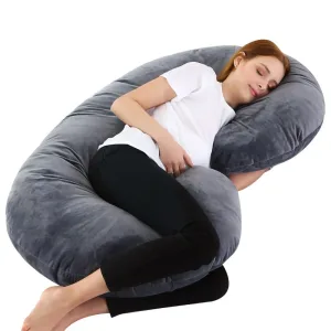 Grand Coussin De Grossesse C Multifonctions Gris Pur