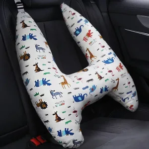 Coussin De Voyage Enfant En U Blanc Émotif Animal