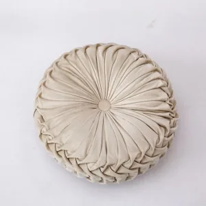 Coussin Velours Rond Khaki