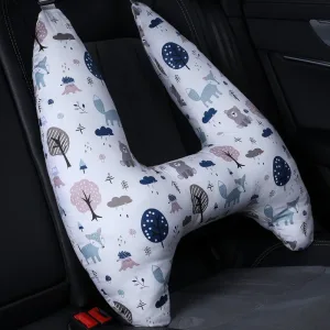 Coussin De Voyage Enfant En U Blanc Émotif Forêt