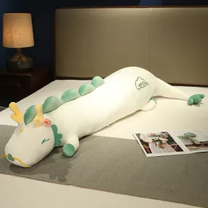 Coussin Peluche Dragon Blanc