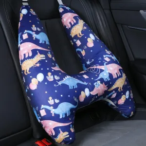 Coussin De Voyage Enfant En U Violet Émotif Dinosaure