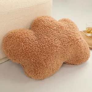 Coussin Nuage En Peluche Marron