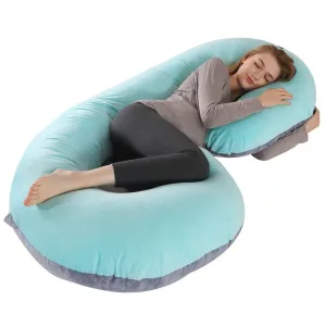 Grand Coussin De Grossesse C Multifonctions Turquois Et Gris