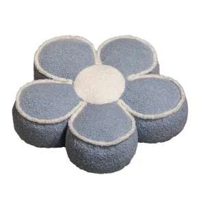 Coussin En Forme De Fleur Peluche Bleu Clair