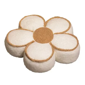 Coussin En Forme De Fleur Peluche Blanc