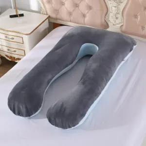 Coussin De Grossesse 120x70cm Gris Bleu Foncé