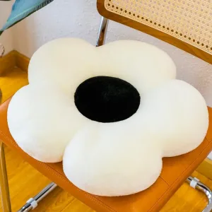 Coussin Fleur Noir Et Blanc