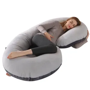 Grand Coussin De Grossesse C Multifonctions Gris Bleu