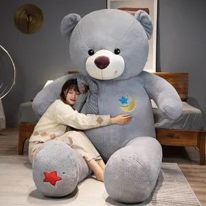 Coussin Géant Peluche Ours Étoile-lune 60-120cm